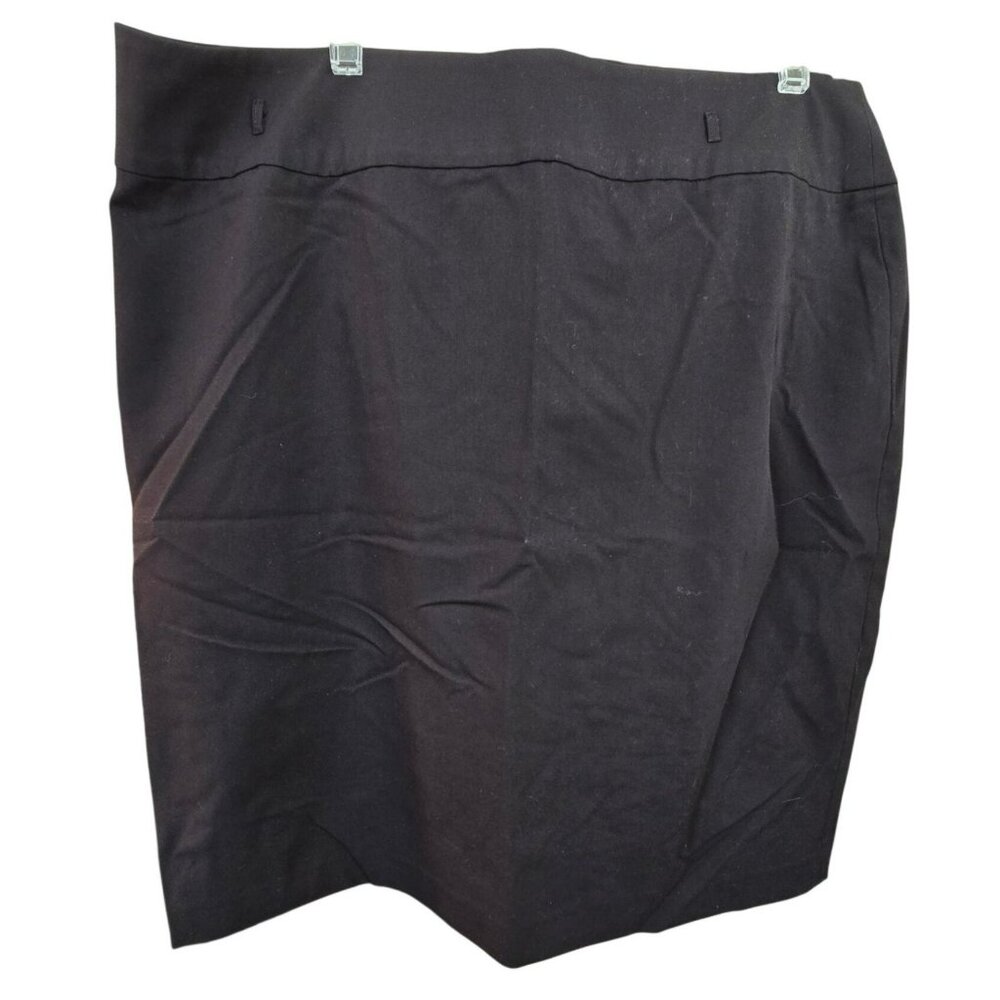 Liz Claiborne Career Black Stretch Pencil Skirt Size 18 Belt Loops JJ4235